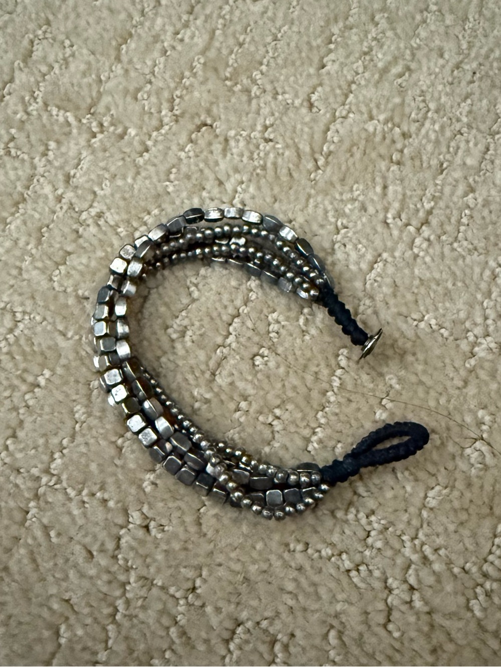 Silver Beaded Bracelet
